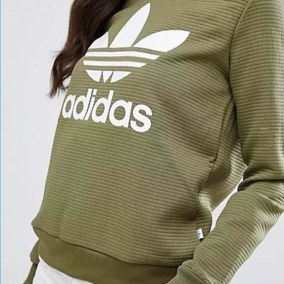 Adidas Originals Trefoil Waffle Sweatshirt - Picture 1 of 4